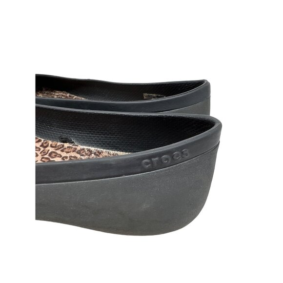 Crocs 16203 Women's Mammoth Leopard Soft Footbeds Ballet Flats Size 7 - Picture 4 of 11